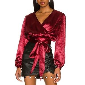 Lovers and Friends, REVOLVE Kelly top, wine red, medium